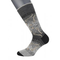 Ανδρικές κάλτσες βαμβακερές με σχέδιο σε μαύρο χρώμα