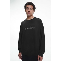 Ανδρική μπλούζα Calvin Klein μακρύ μανίκι σε μαύρο χρώμα