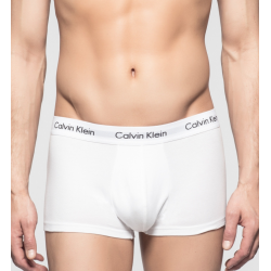 Calvin Klein Boxer Ανδρικό Βαμβακερό Λευκό Με Εξωτερικό Λάστιχο Λευκό